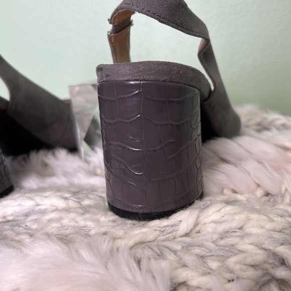 Kelly & Katie Gray Slingback Block Heels - Picture 6 of 12